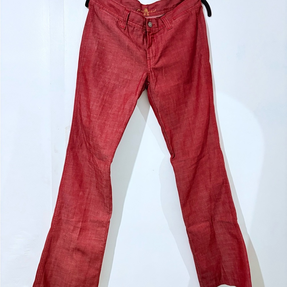 7 For All Mankind Vibrant Red Denim